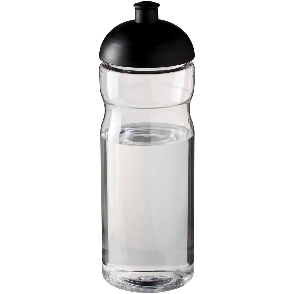 H2O Active® Eco Base 650 ml Sportflasche mit Stülpdeckel - transparent, schwarz